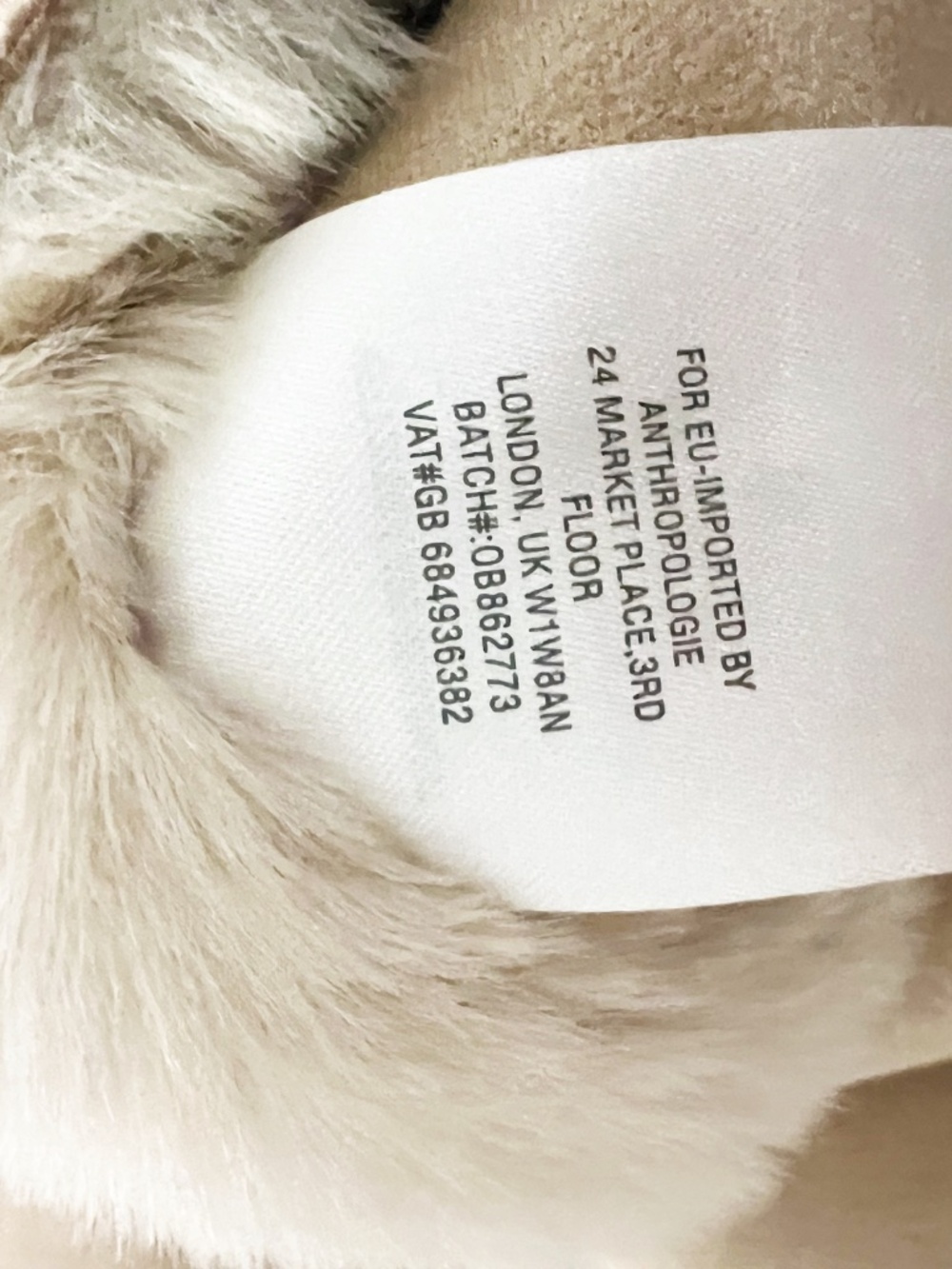 Anthropologie Faux Vegan Fur Suede Reversible Oversized Overcoat Jacket Neutral - Picture 2 of 4